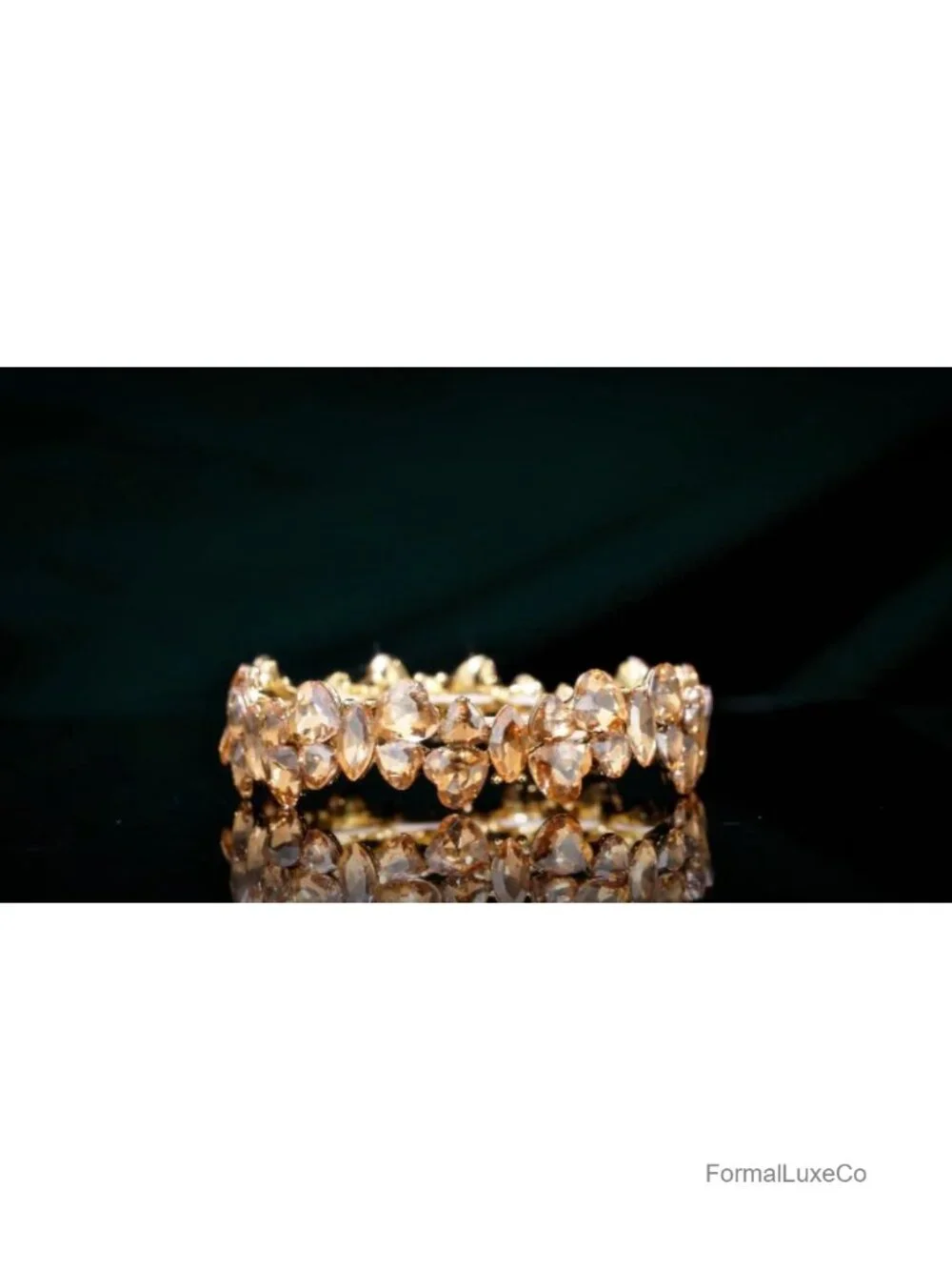 Marquise Rhinestone Stretch Bracelet Bridal Wedding Jewelry